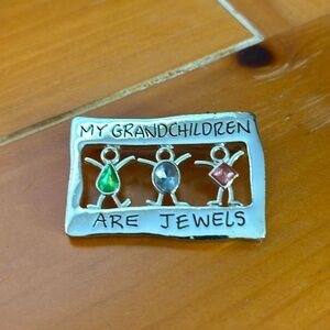 💚💙🩷MY GRANDCHILDREN ARE JEWELS PIN